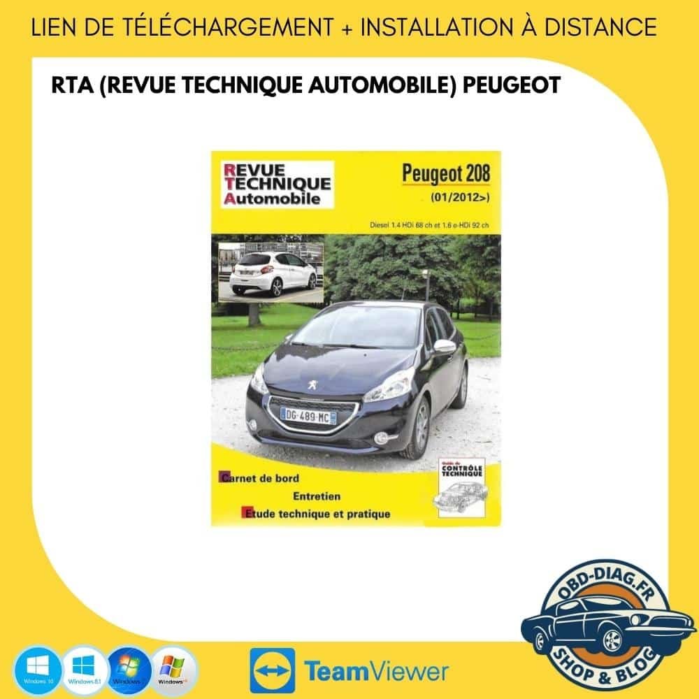 RTA (revue Technique Automobile) Peugeot - TELECHARGEMENT -  -  Valise Diagnostique Pour Voiture/moto/camion