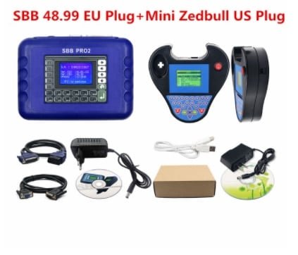 ZedBull -Outil de programmation de clé automatique intelligent V48.99 SBB Pro2 - Scanner de transpondeur de clé - MINI Zed Bull OBD2 sans jeton illimité, dernière version