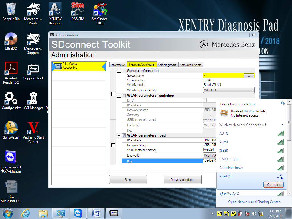 Comment configurer le WIFI pour le MB SD Connect C4 C5 MB Star Diagnostic Tool ?