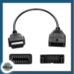 Câble adaptateur de convertisseur OBD2, 12 broches, 1 à 16 broches, pour Scanner de Diagnostic, pièce de rechange pour accessoires électroniques de voiture Gm
