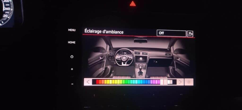 Kodiaq (NS) - Activation Ambient Light (couleurs)